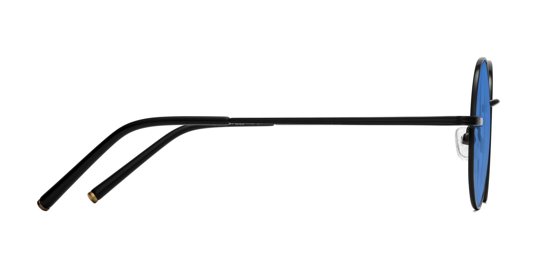 Side of Sword in Black with Blue Tinted Lenses