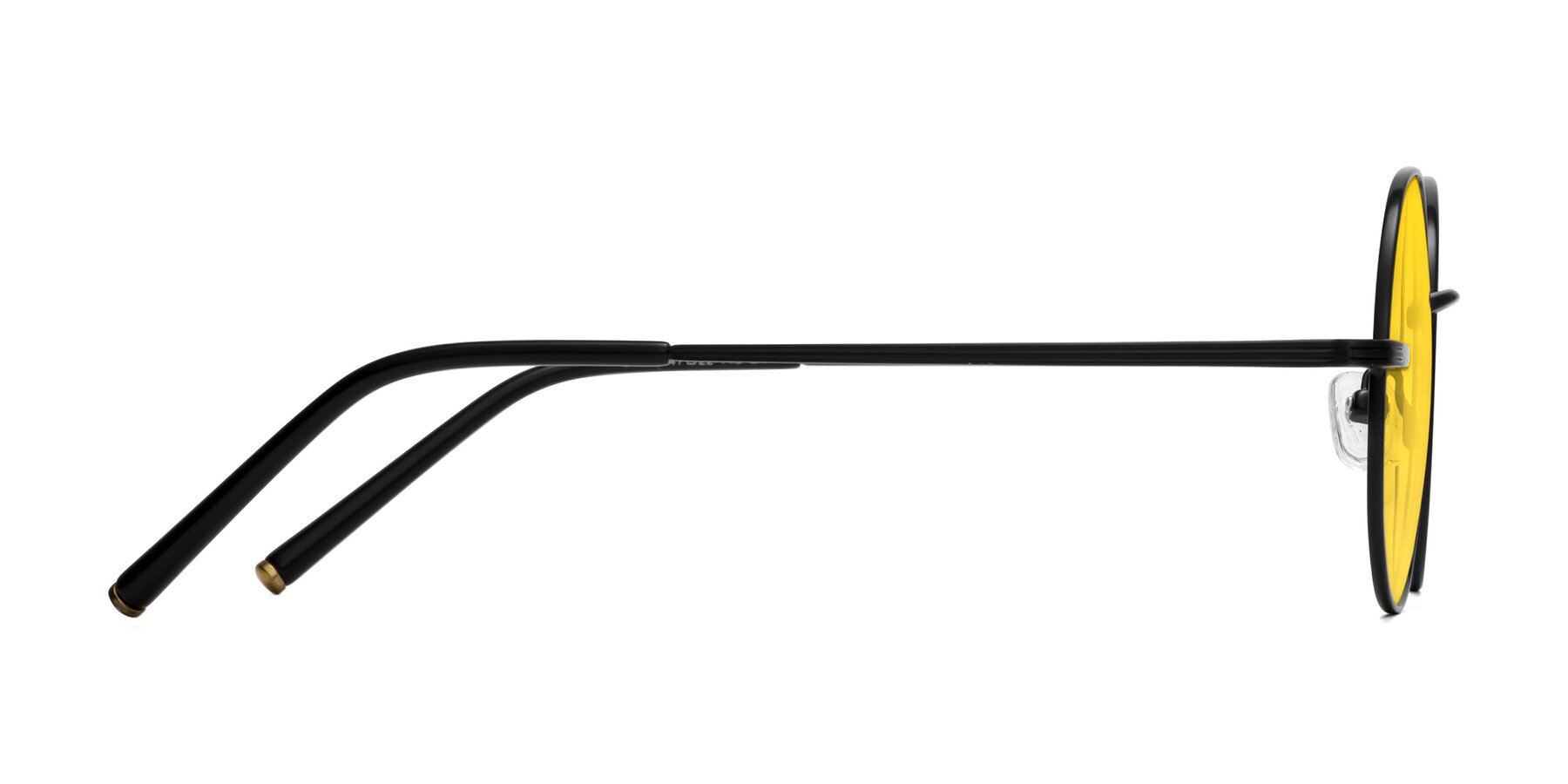 Side of Sword in Black with Yellow Tinted Lenses