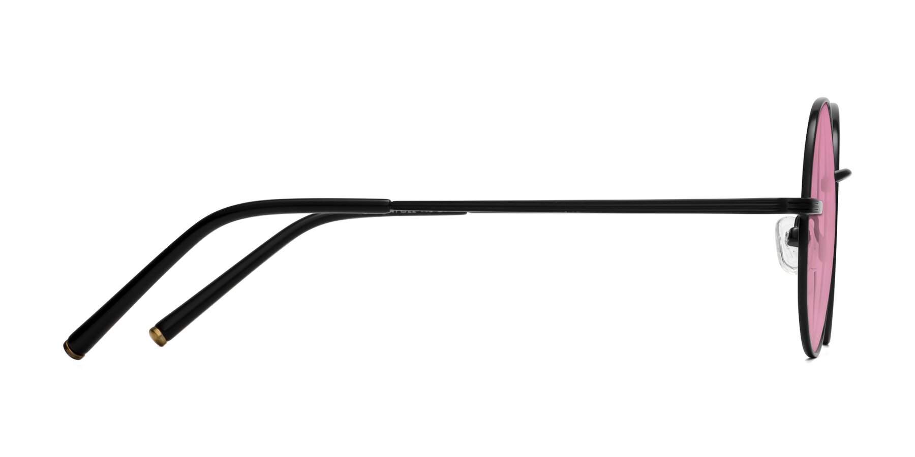 Side of Sword in Black with Medium Wine Tinted Lenses