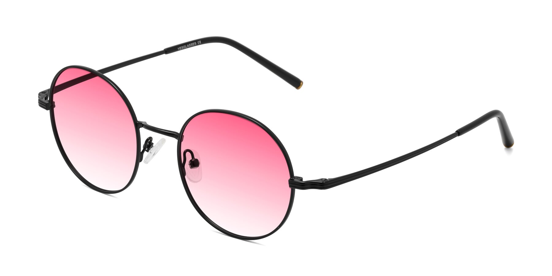 Angle of Sword in Black with Pink Gradient Lenses