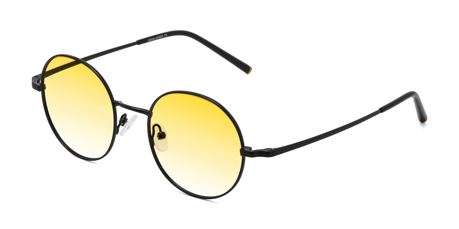 Angle of Sword in Black with Yellow Gradient Lenses