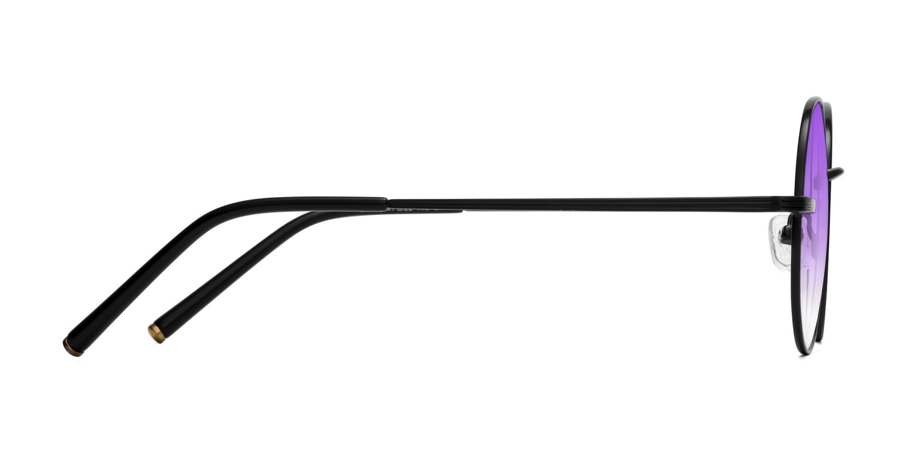 Side of Sword in Black with Purple Gradient Lenses