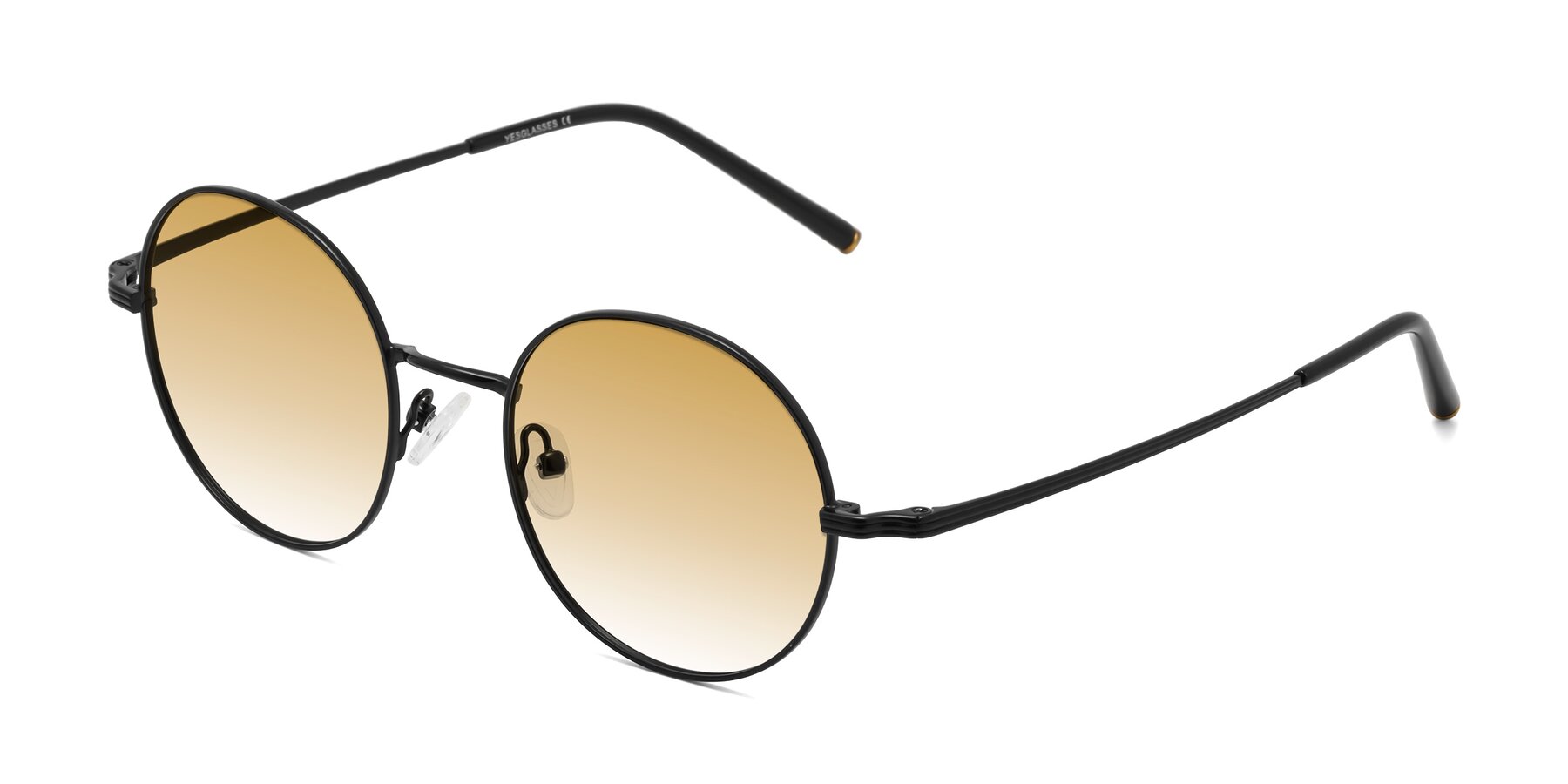 Angle of Sword in Black with Champagne Gradient Lenses