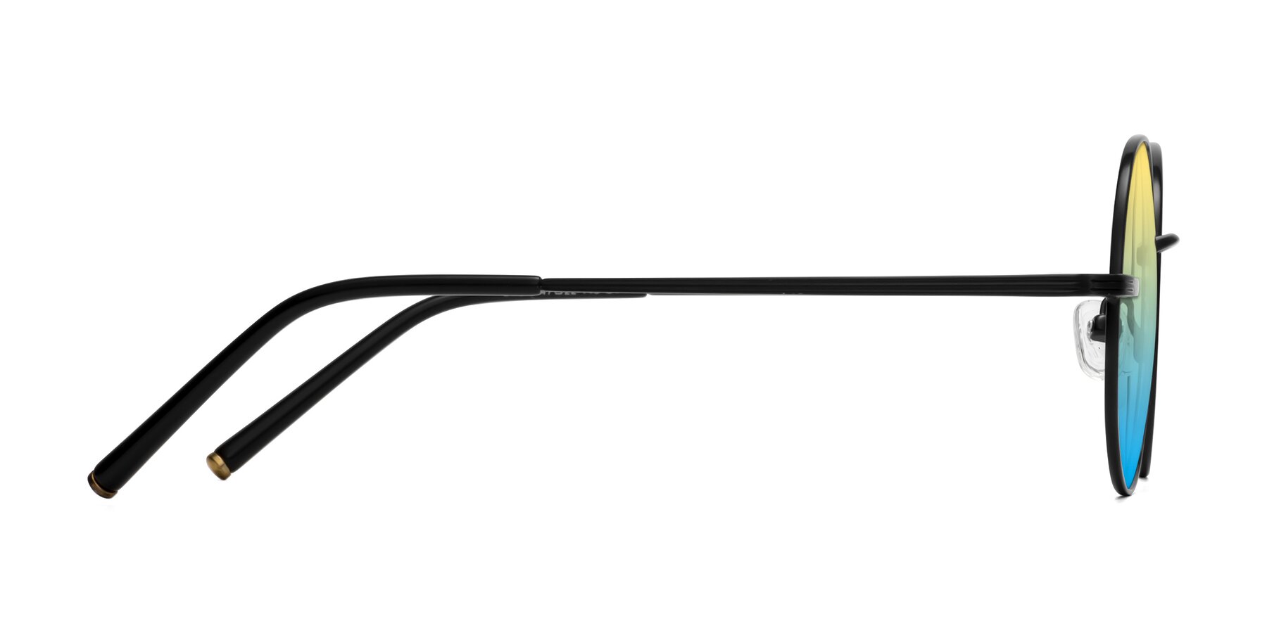 Side of Sword in Black with Yellow / Blue Gradient Lenses