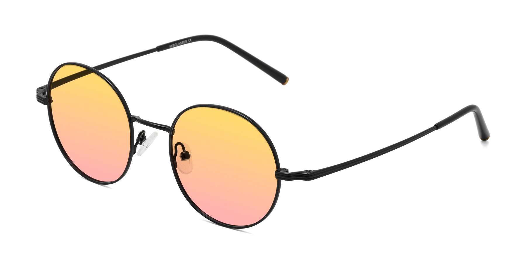 Angle of Sword in Black with Yellow / Pink Gradient Lenses