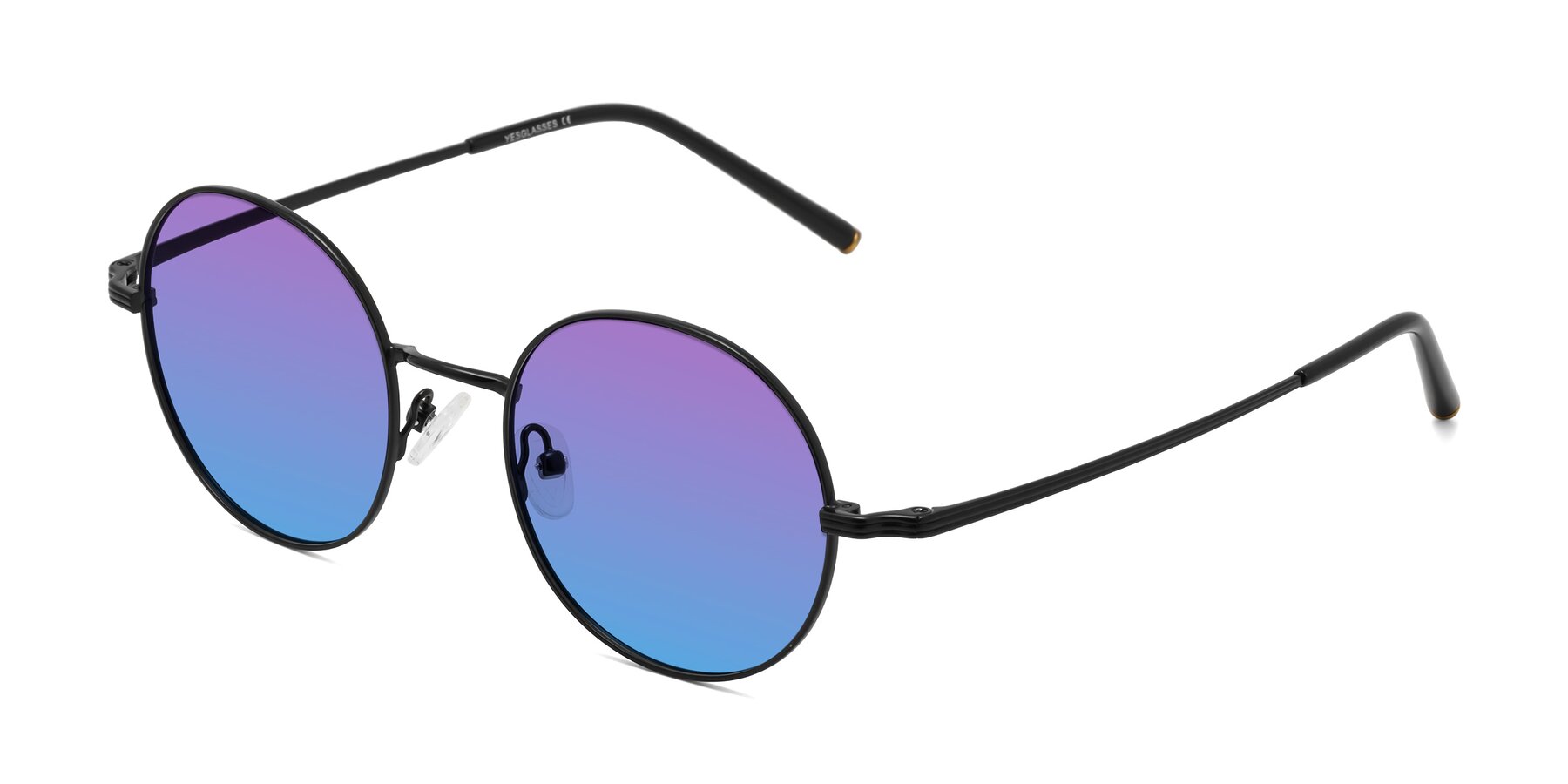 Angle of Sword in Black with Purple / Blue Gradient Lenses