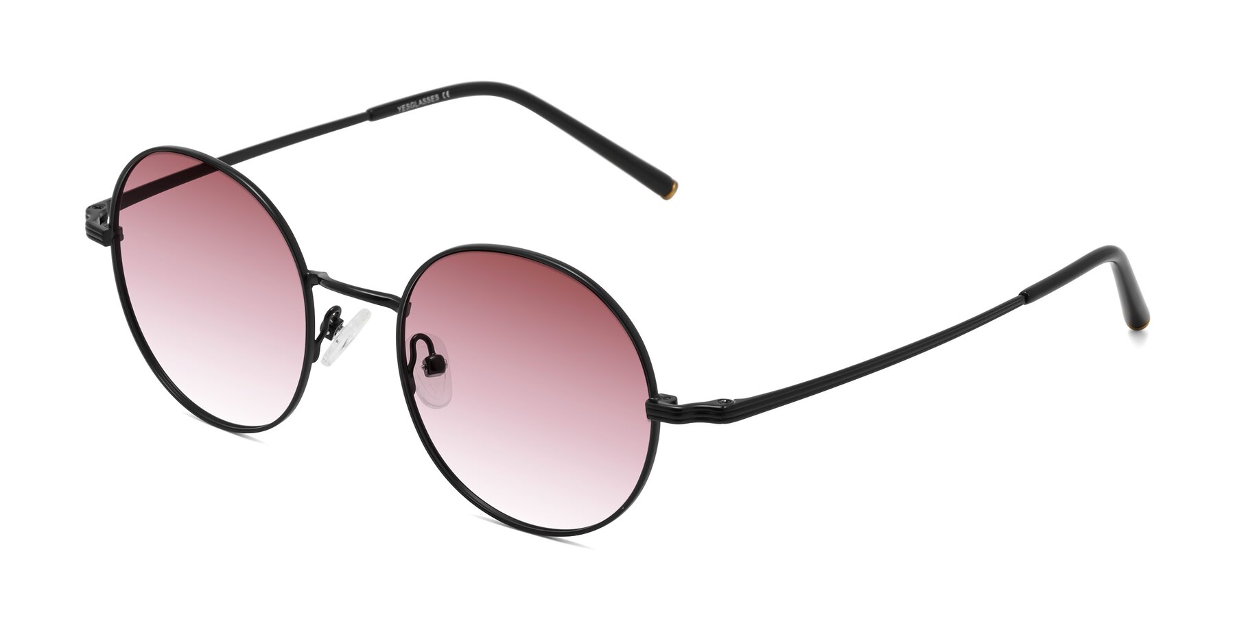 Angle of Sword in Black with Garnet Gradient Lenses