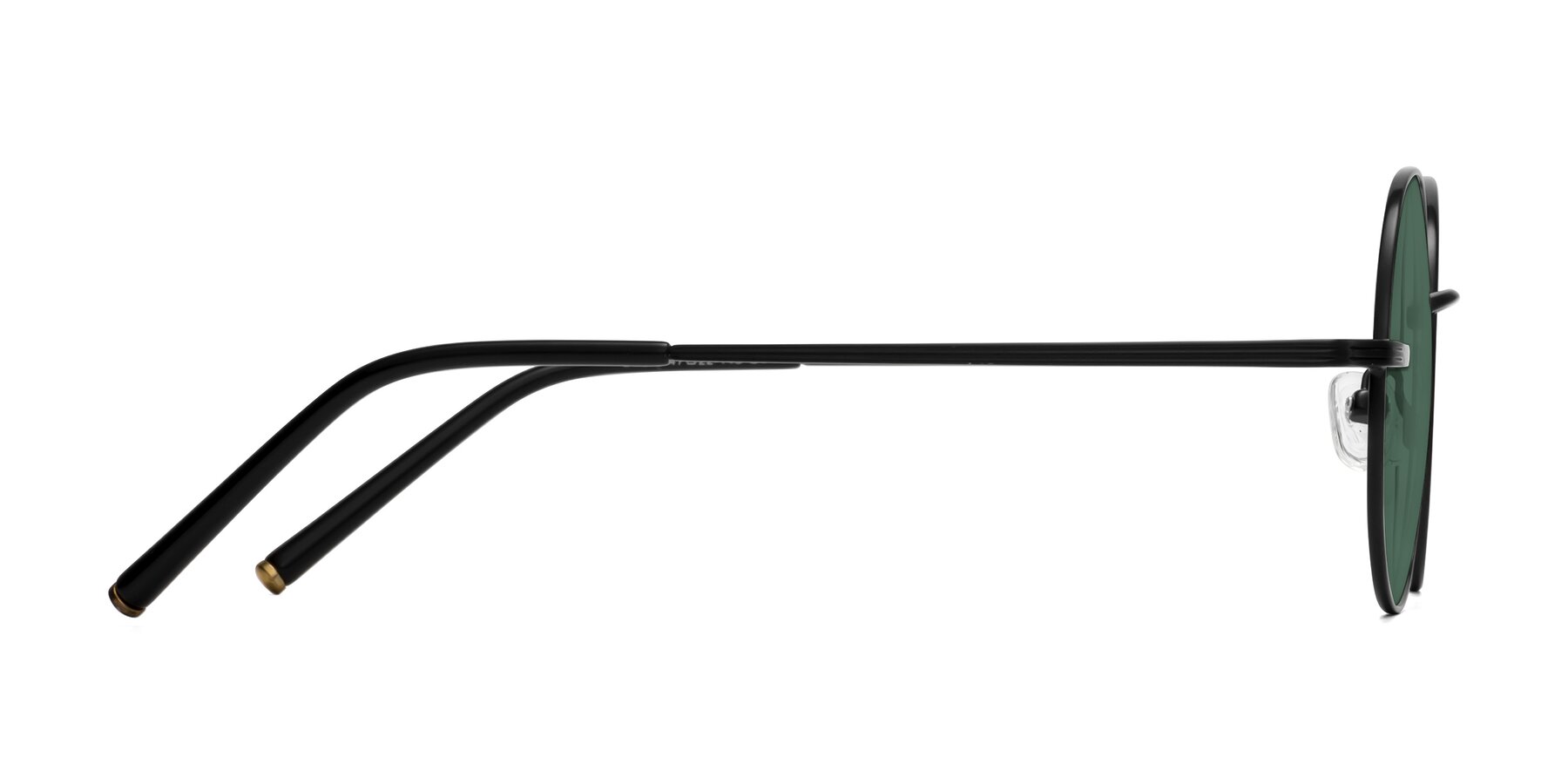 Side of Sword in Black with Green Polarized Lenses