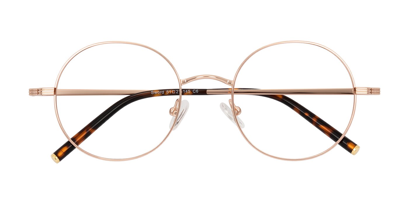 Sword - Rose Gold/Tortoise Blue Light Glasses