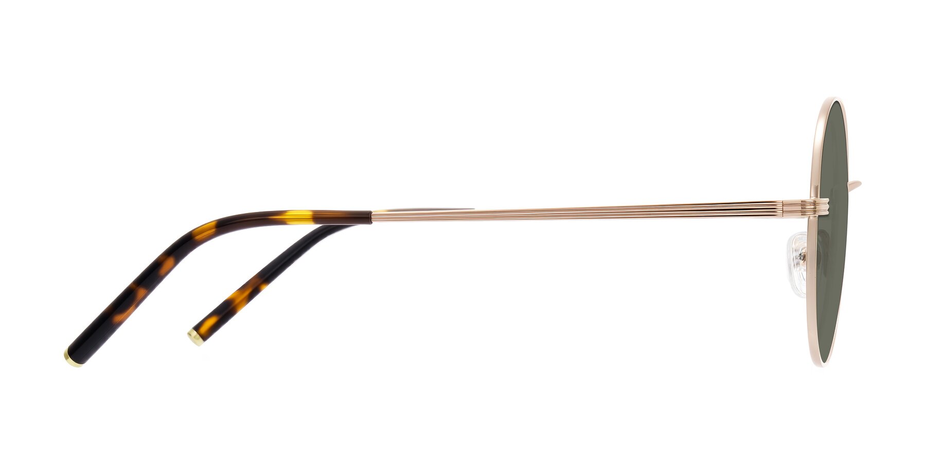 Side of Sword in Rose Gold/Tortoise with Gray Polarized Lenses