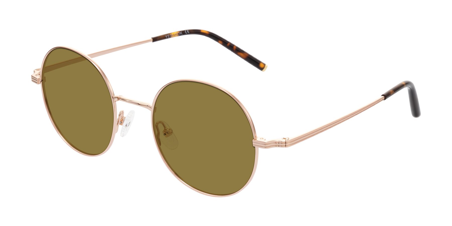 Angle of Sword in Rose Gold/Tortoise with Brown Polarized Lenses