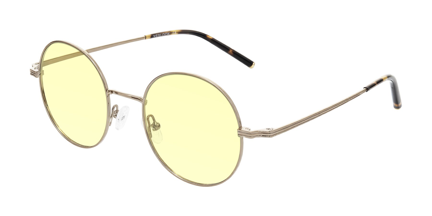 Angle of Sword in Antique Brass/Tortoise with Light Yellow Tinted Lenses