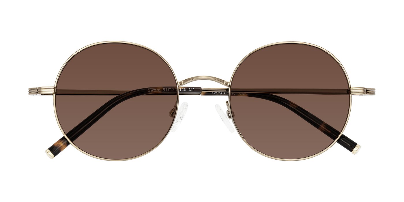 Sword - Antique Brass/Tortoise Tinted Sunglasses
