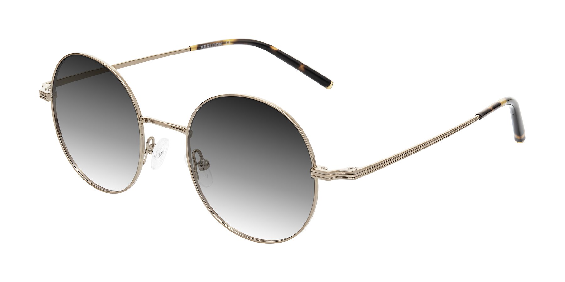 Angle of Sword in Antique Brass/Tortoise with Gray Gradient Lenses