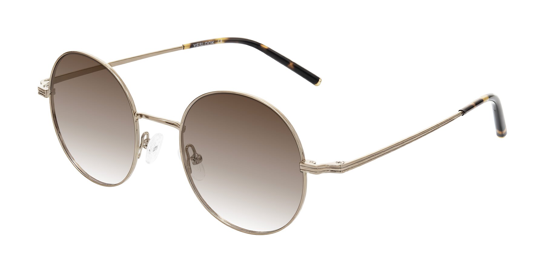 Angle of Sword in Antique Brass/Tortoise with Brown Gradient Lenses