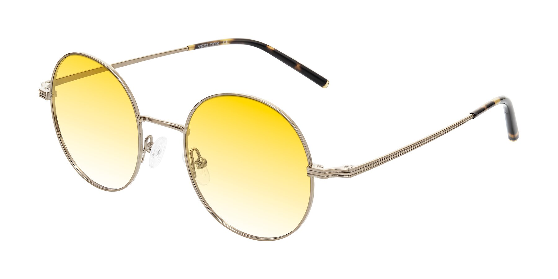 Angle of Sword in Antique Brass/Tortoise with Yellow Gradient Lenses