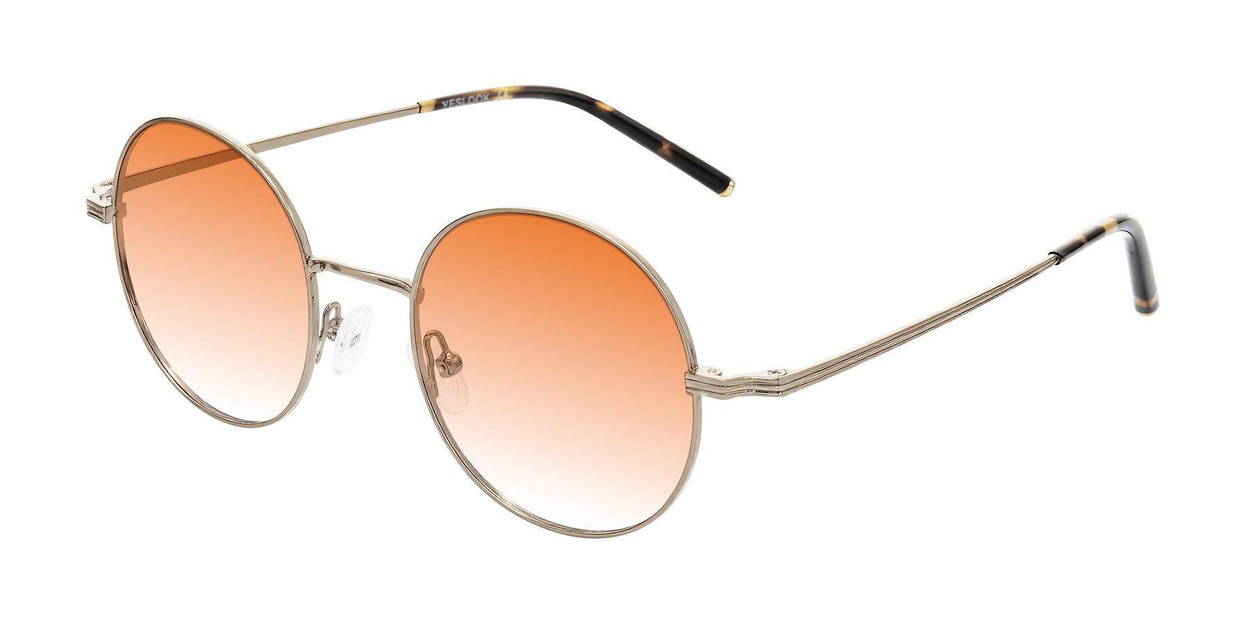 Angle of Sword in Antique Brass/Tortoise with Orange Gradient Lenses