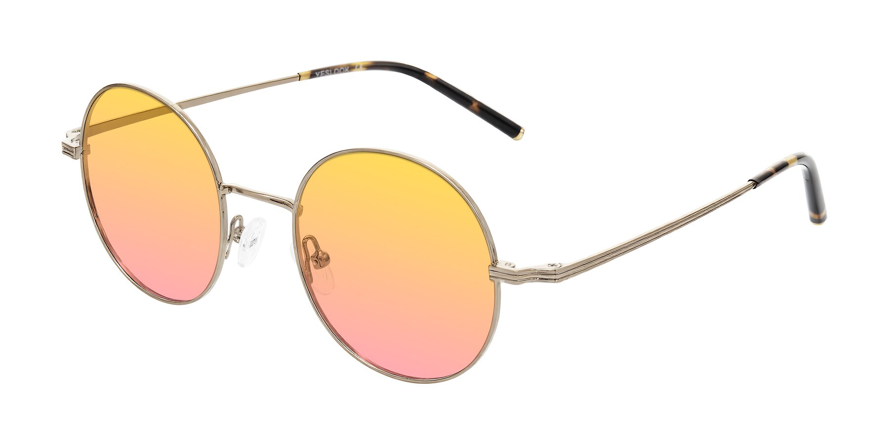 Angle of Sword in Antique Brass/Tortoise with Yellow / Pink Gradient Lenses
