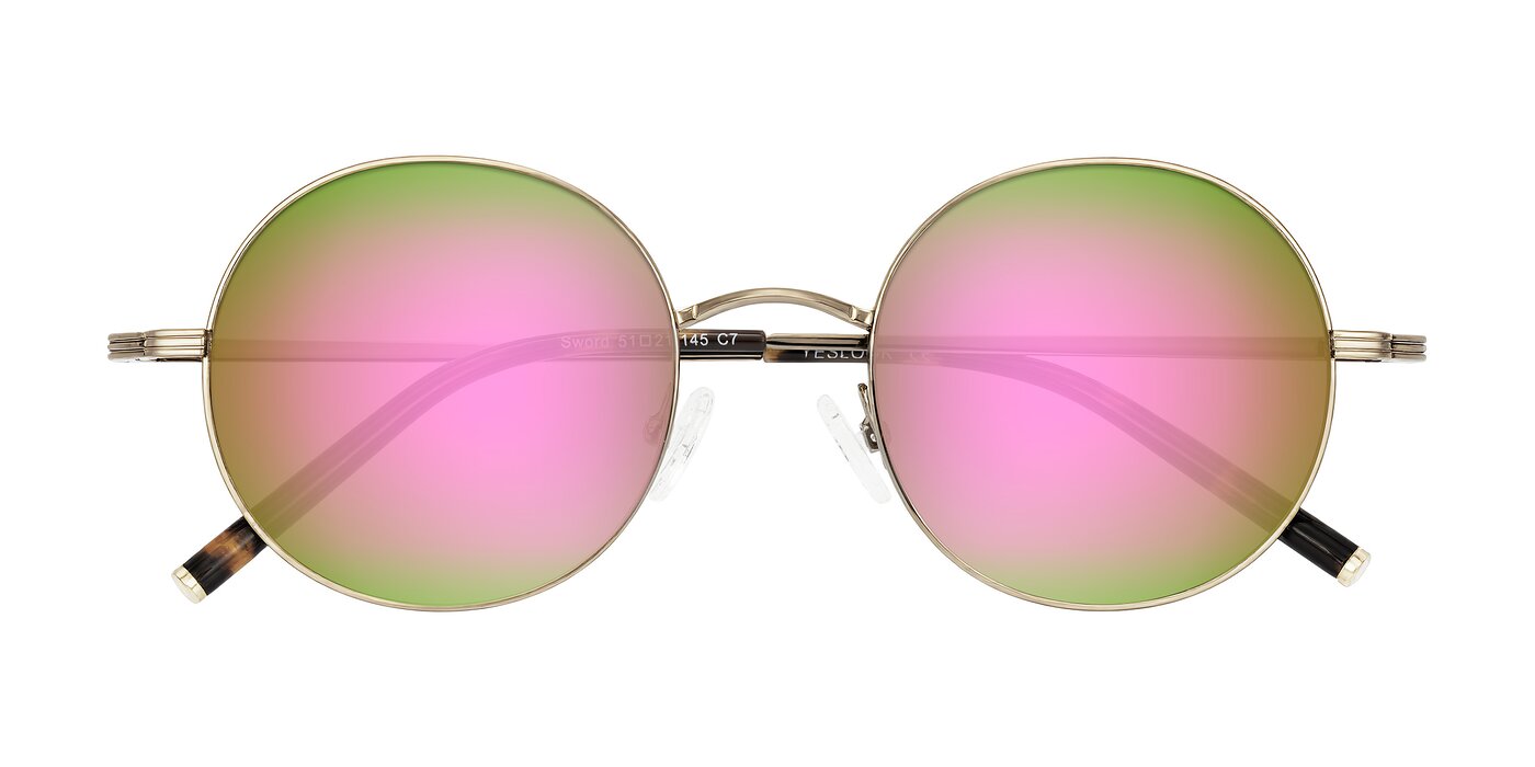 Sword - Antique Brass/Tortoise Flash Mirrored Sunglasses