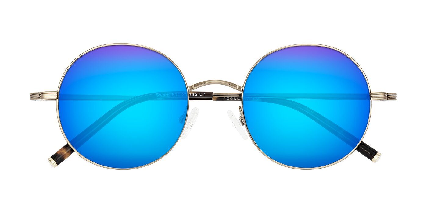 Sword - Antique Brass/Tortoise Flash Mirrored Sunglasses