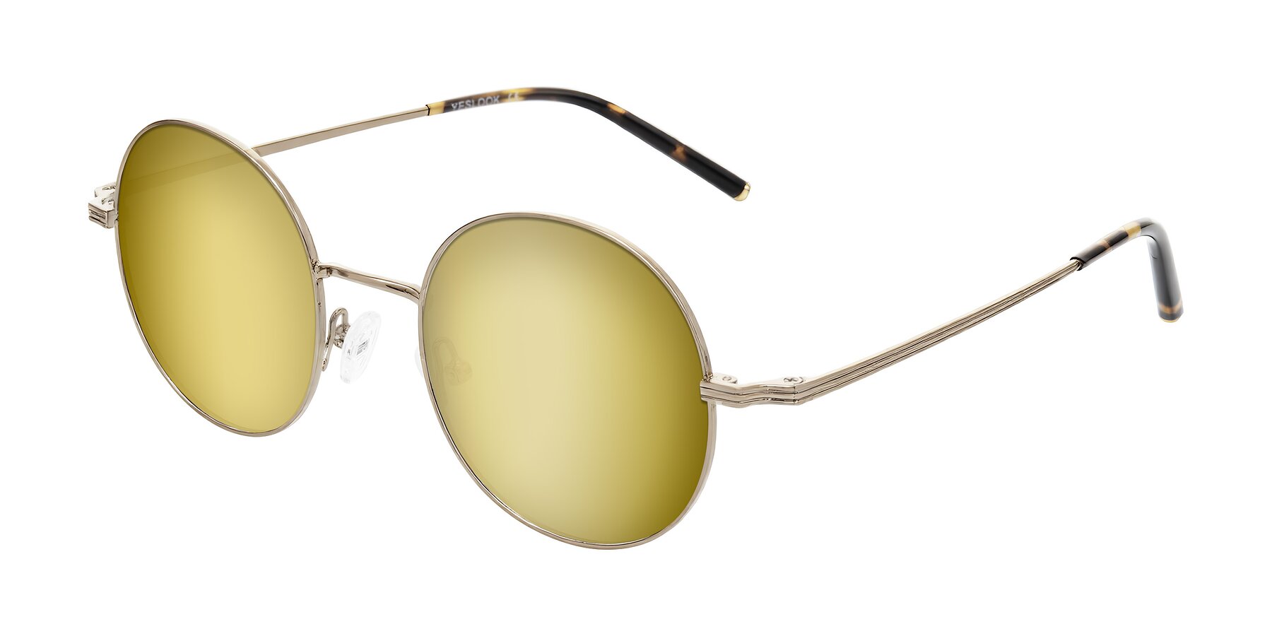 Angle of Sword in Antique Brass/Tortoise with Gold Mirrored Lenses