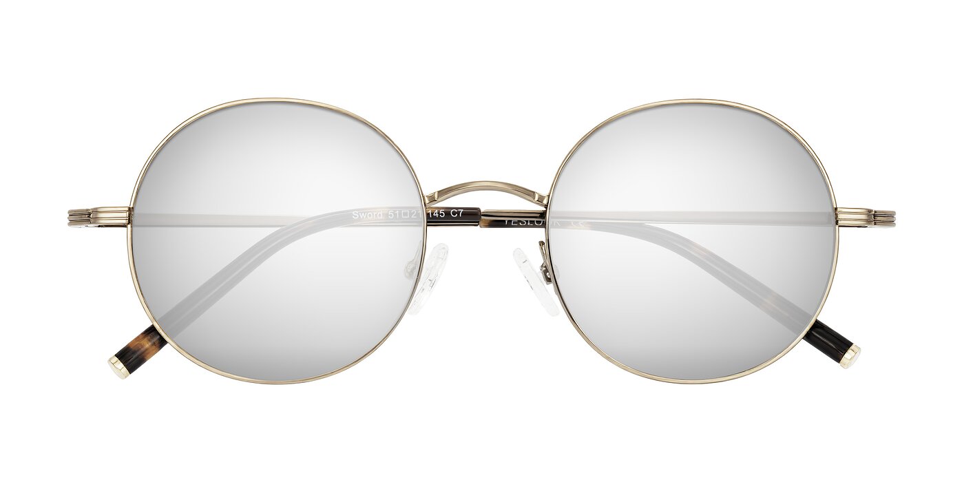 Sword - Antique Brass/Tortoise Flash Mirrored Sunglasses