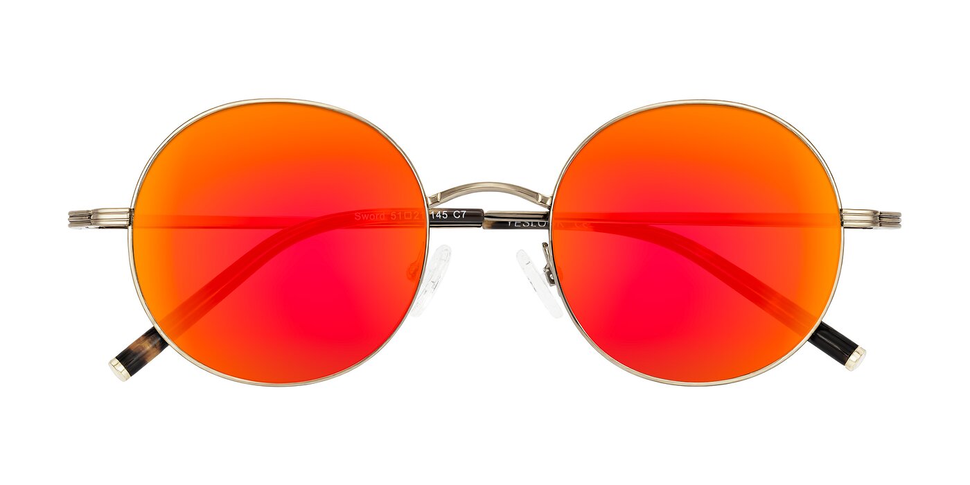 Sword - Antique Brass/Tortoise Flash Mirrored Sunglasses