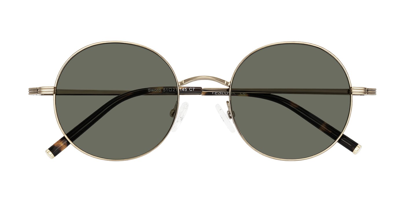 Sword - Antique Brass/Tortoise Polarized Sunglasses