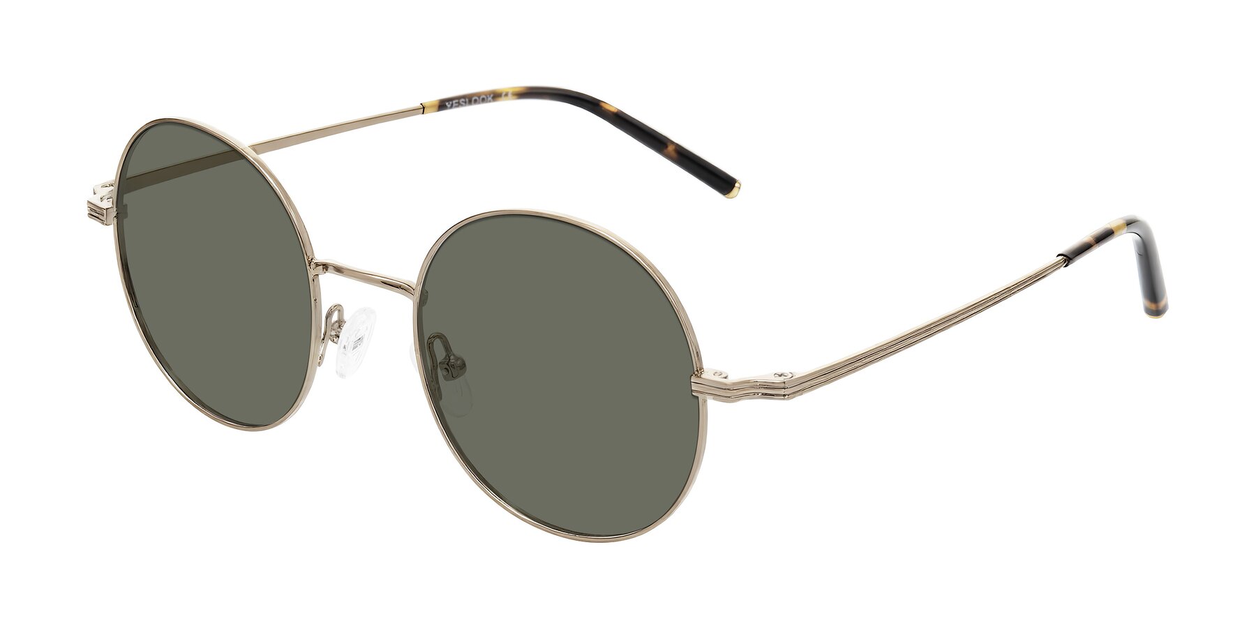 Angle of Sword in Antique Brass/Tortoise with Gray Polarized Lenses