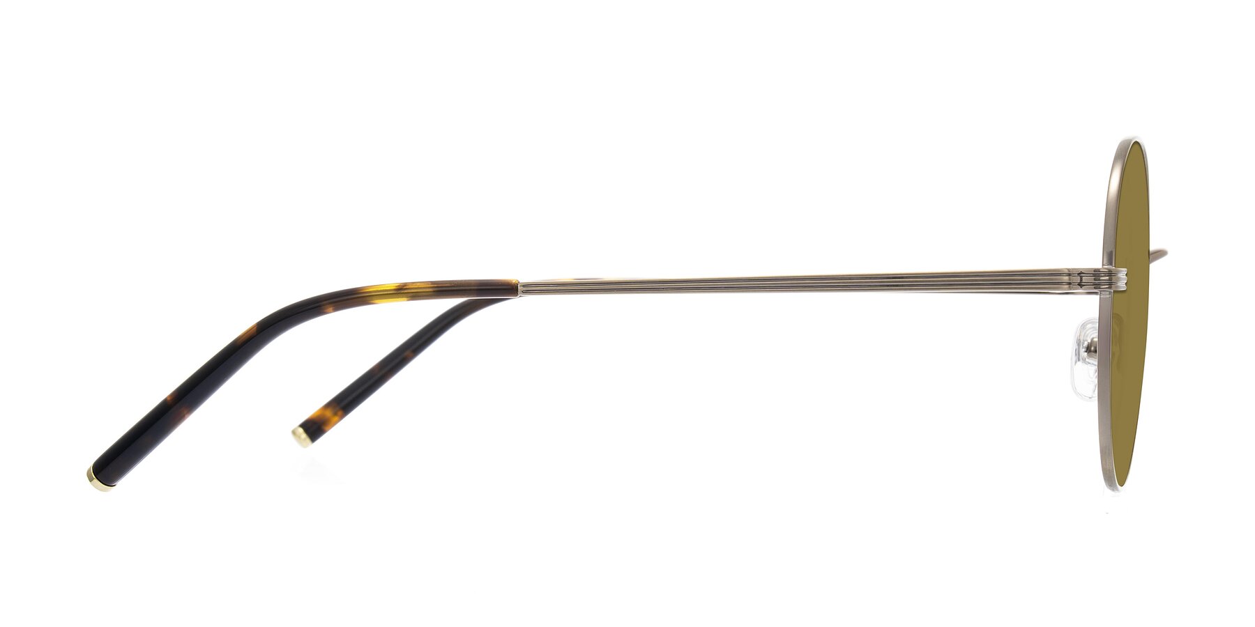Side of Sword in Antique Brass/Tortoise with Brown Polarized Lenses