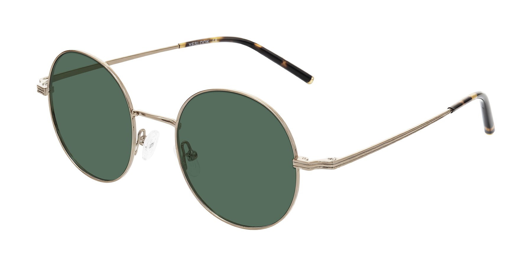 Angle of Sword in Antique Brass/Tortoise with Green Polarized Lenses