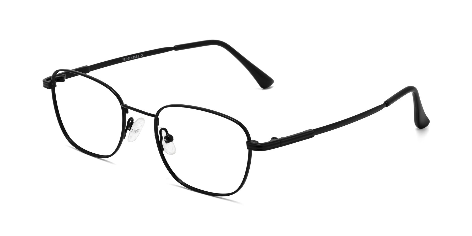 Angle of Snow in Black with Clear Eyeglass Lenses