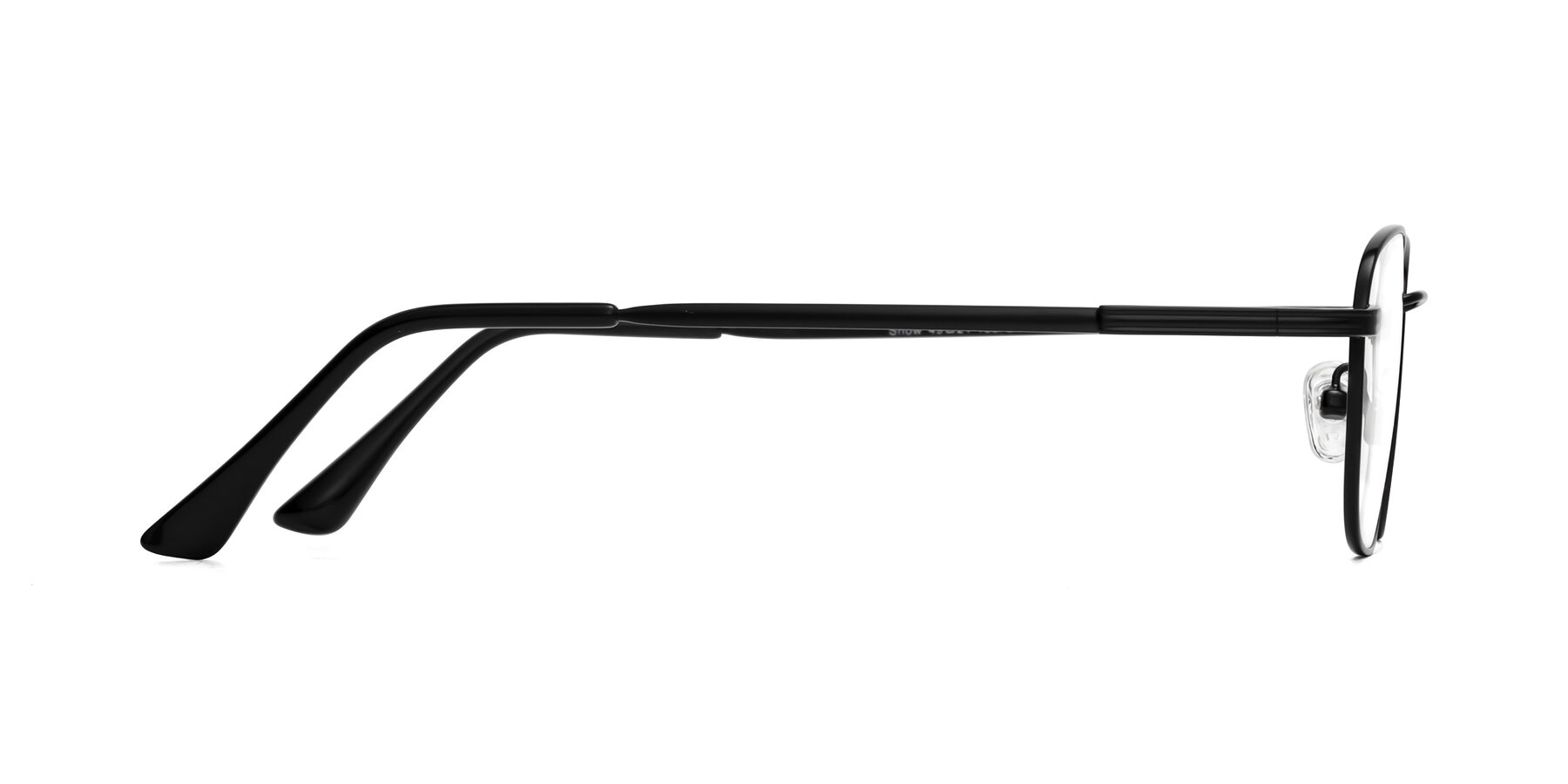 Side of Snow in Black with Clear Eyeglass Lenses