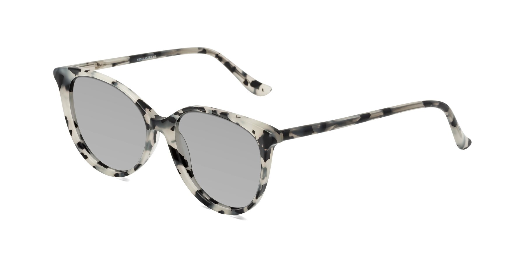 Angle of Maria in Ivory Tortoise with Light Gray Tinted Lenses