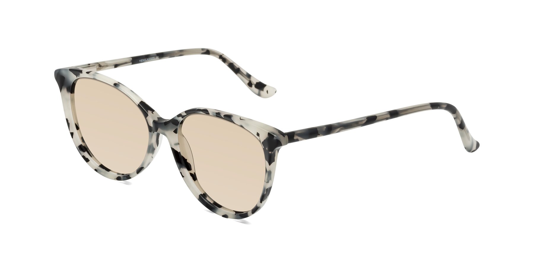 Angle of Maria in Ivory Tortoise with Light Brown Tinted Lenses