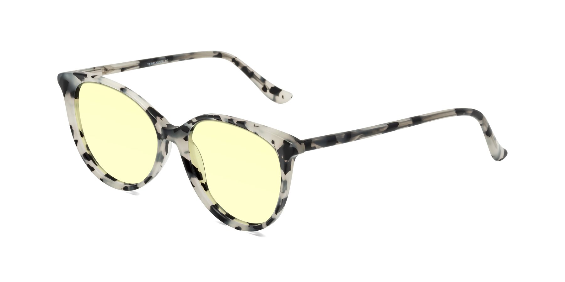 Angle of Maria in Ivory Tortoise with Light Yellow Tinted Lenses