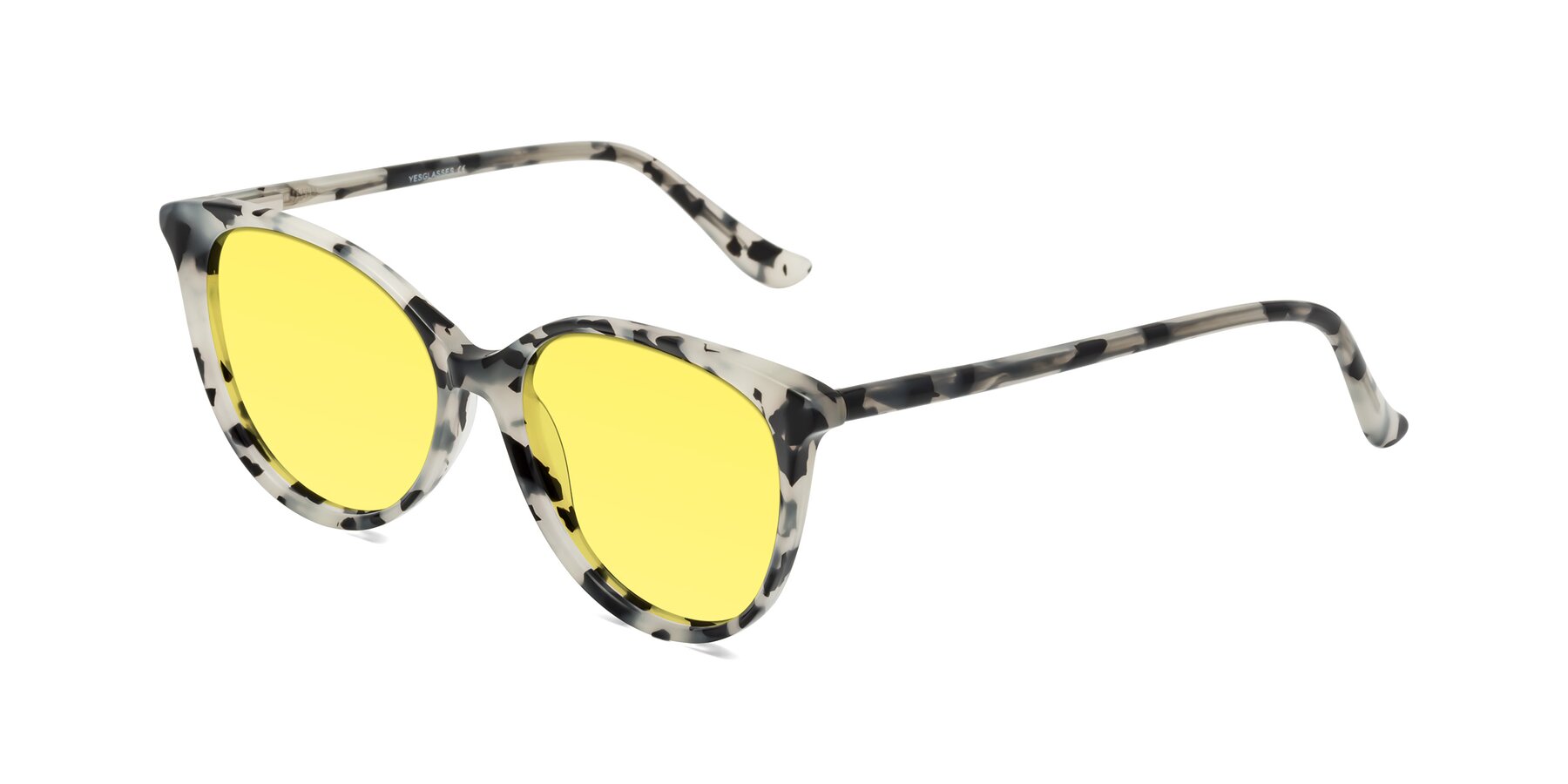 Angle of Maria in Ivory Tortoise with Medium Yellow Tinted Lenses