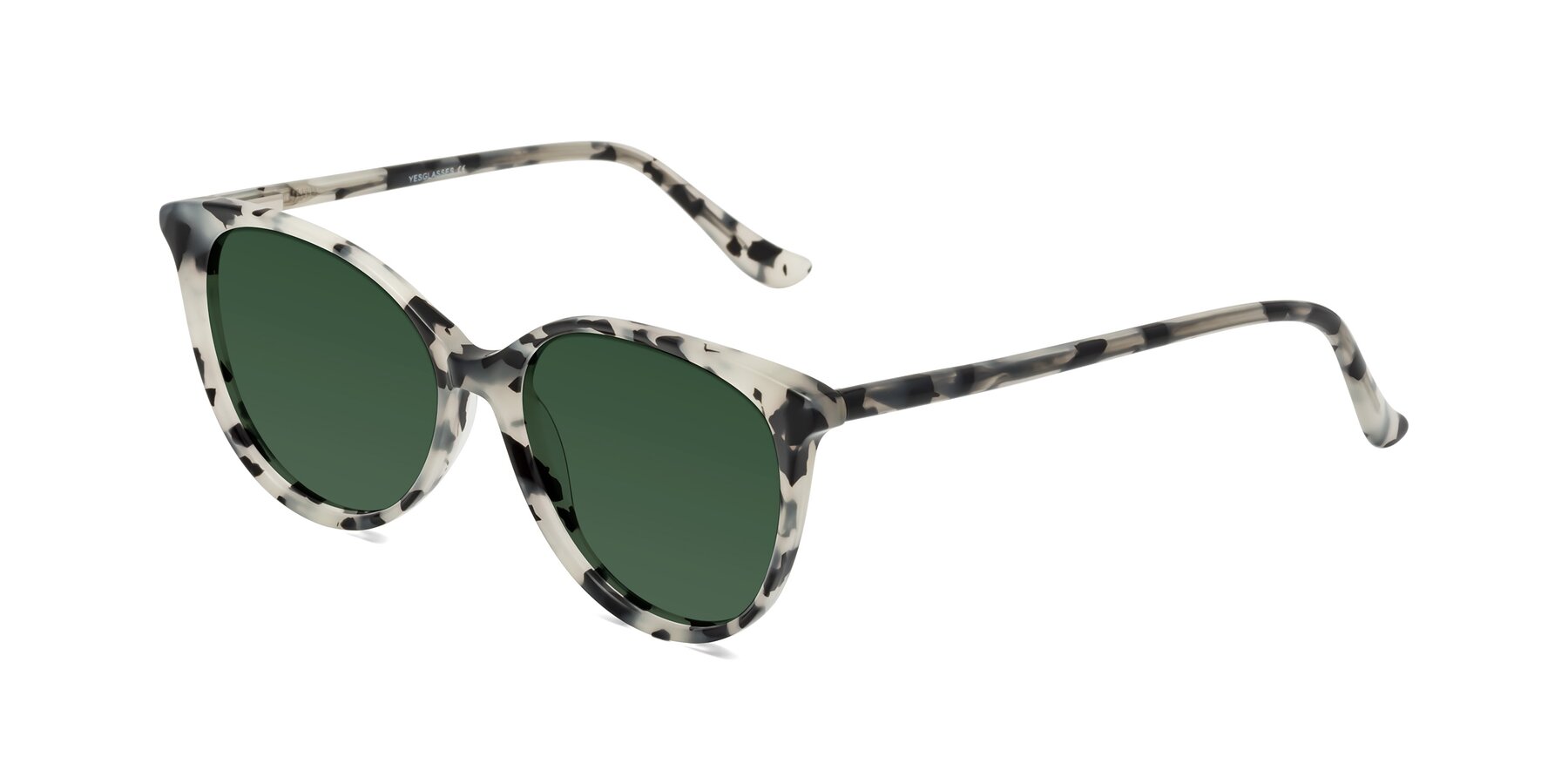 Angle of Maria in Ivory Tortoise with Green Tinted Lenses