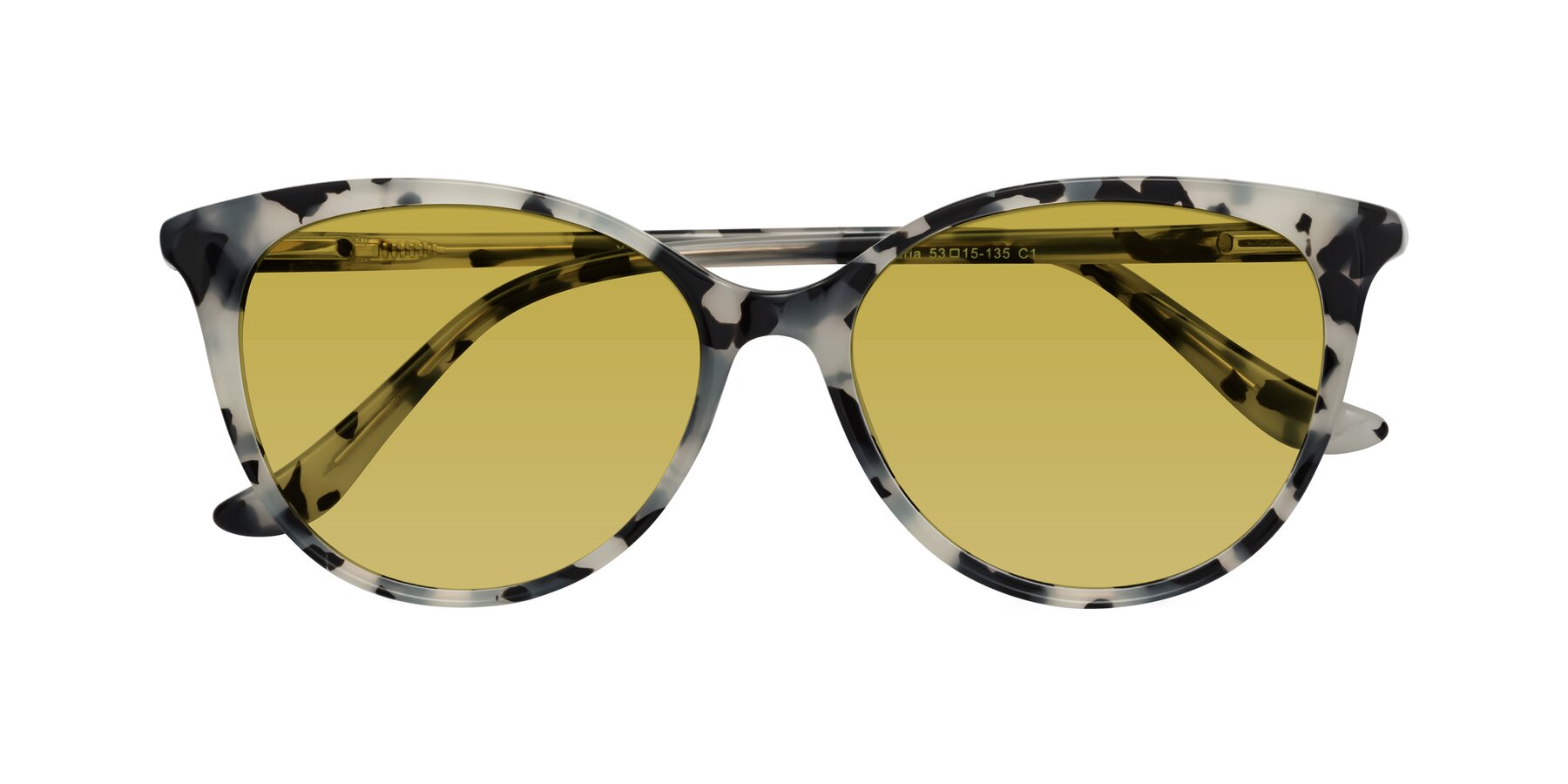 Folded Front of Maria in Ivory Tortoise with Champagne Tinted Lenses