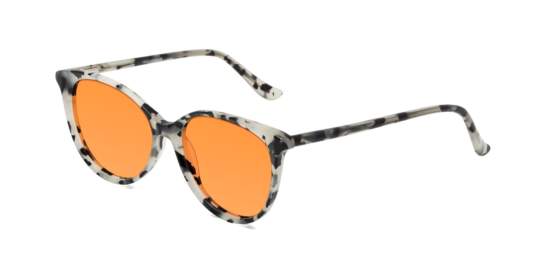 Angle of Maria in Ivory Tortoise with Orange Tinted Lenses