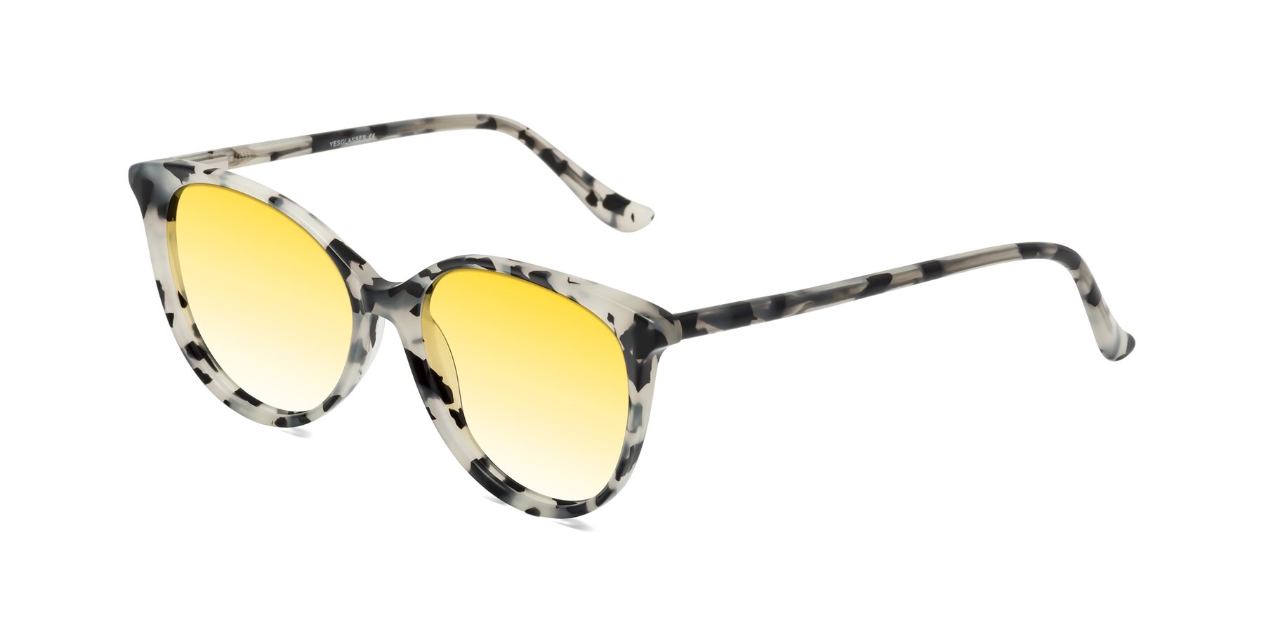 Angle of Maria in Ivory Tortoise with Yellow Gradient Lenses