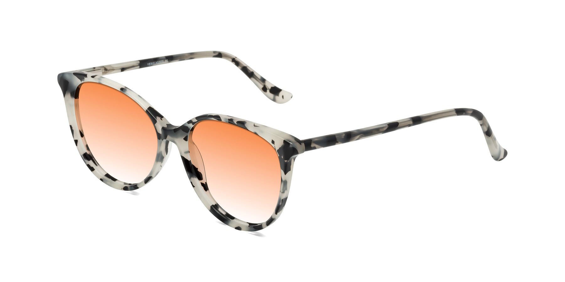 Angle of Maria in Ivory Tortoise with Orange Gradient Lenses