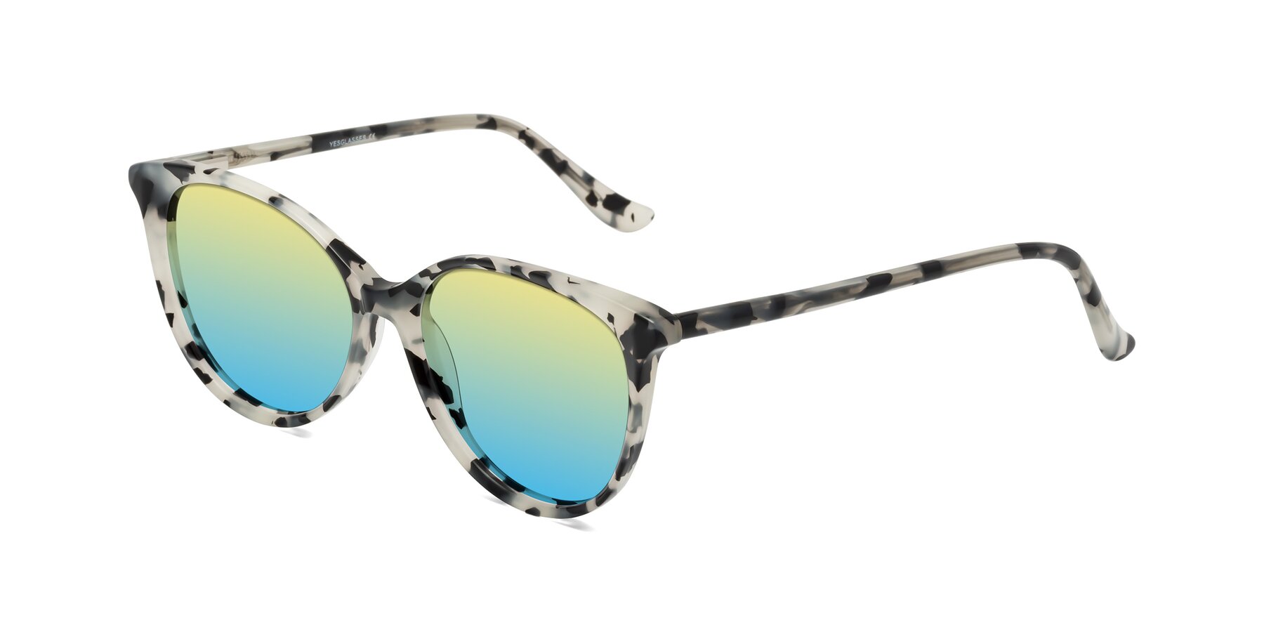 Angle of Maria in Ivory Tortoise with Yellow / Blue Gradient Lenses