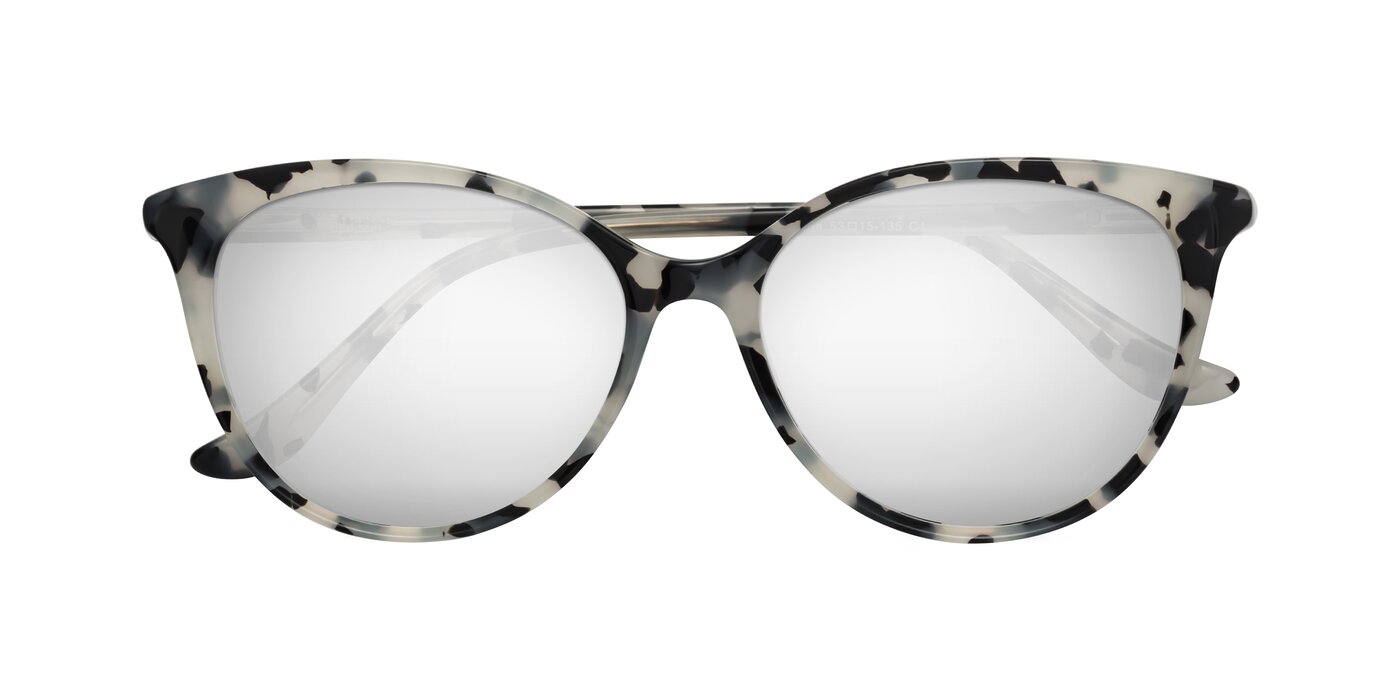 Maria - Ivory Tortoise Flash Mirrored Sunglasses