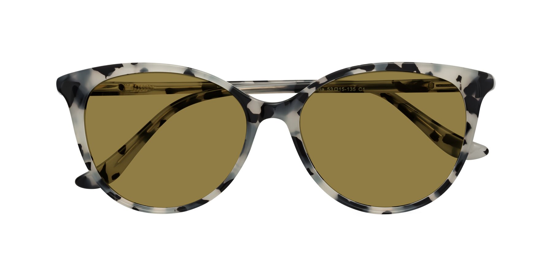 Folded Front of Maria in Ivory Tortoise with Brown Polarized Lenses