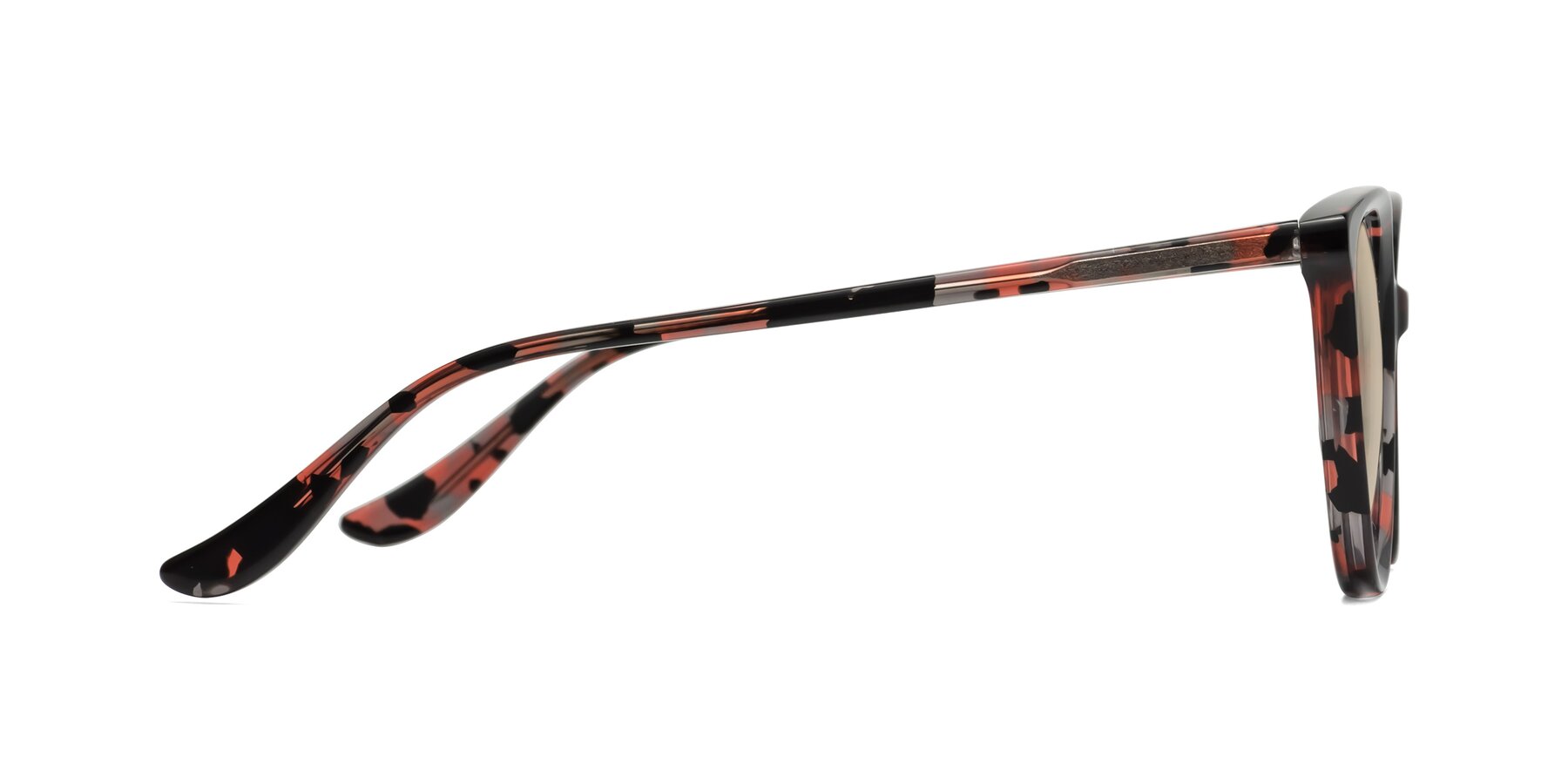 Side of Maria in Red Tortoise with Light Brown Tinted Lenses