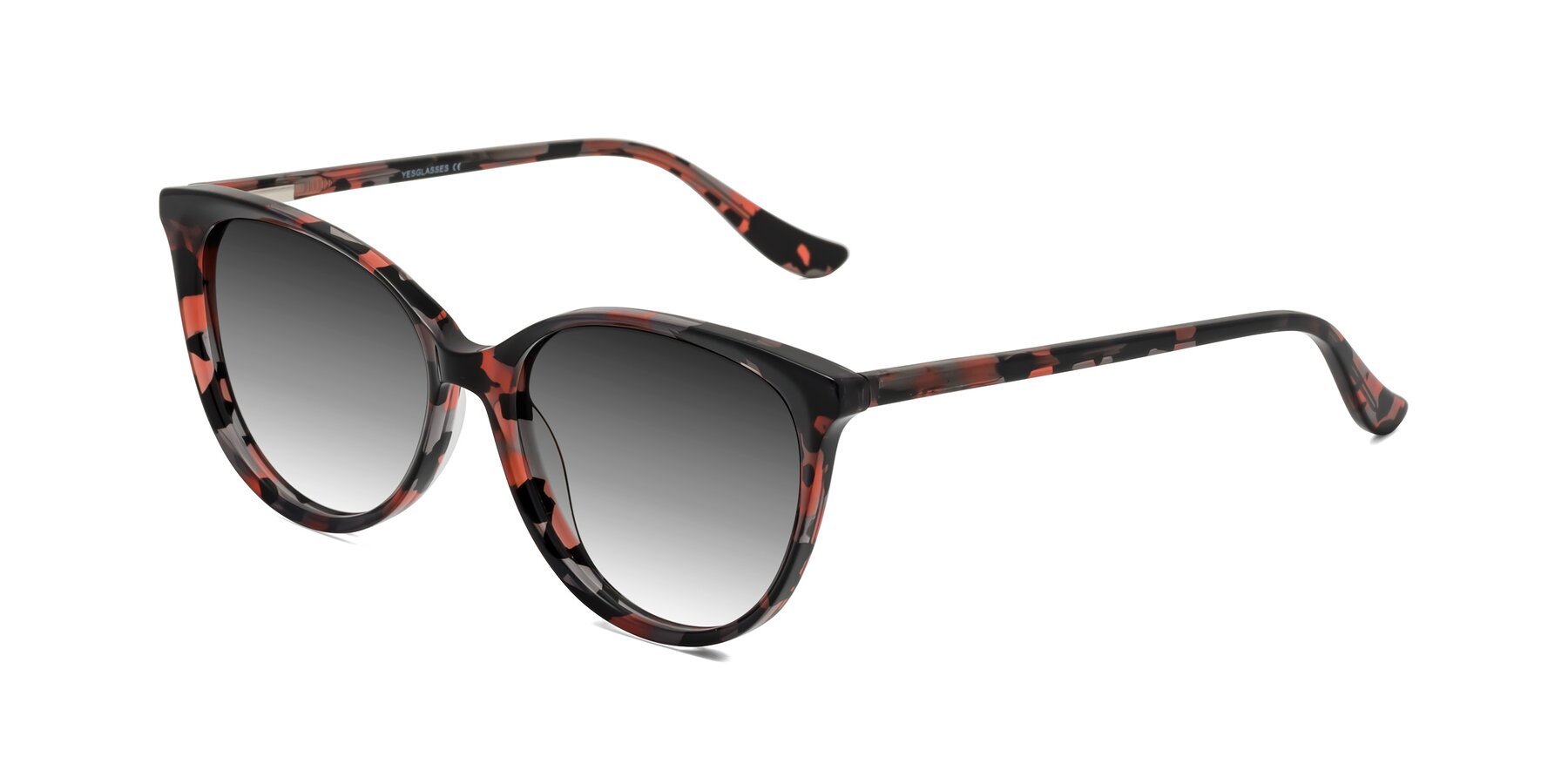 Angle of Maria in Red Tortoise with Gray Gradient Lenses