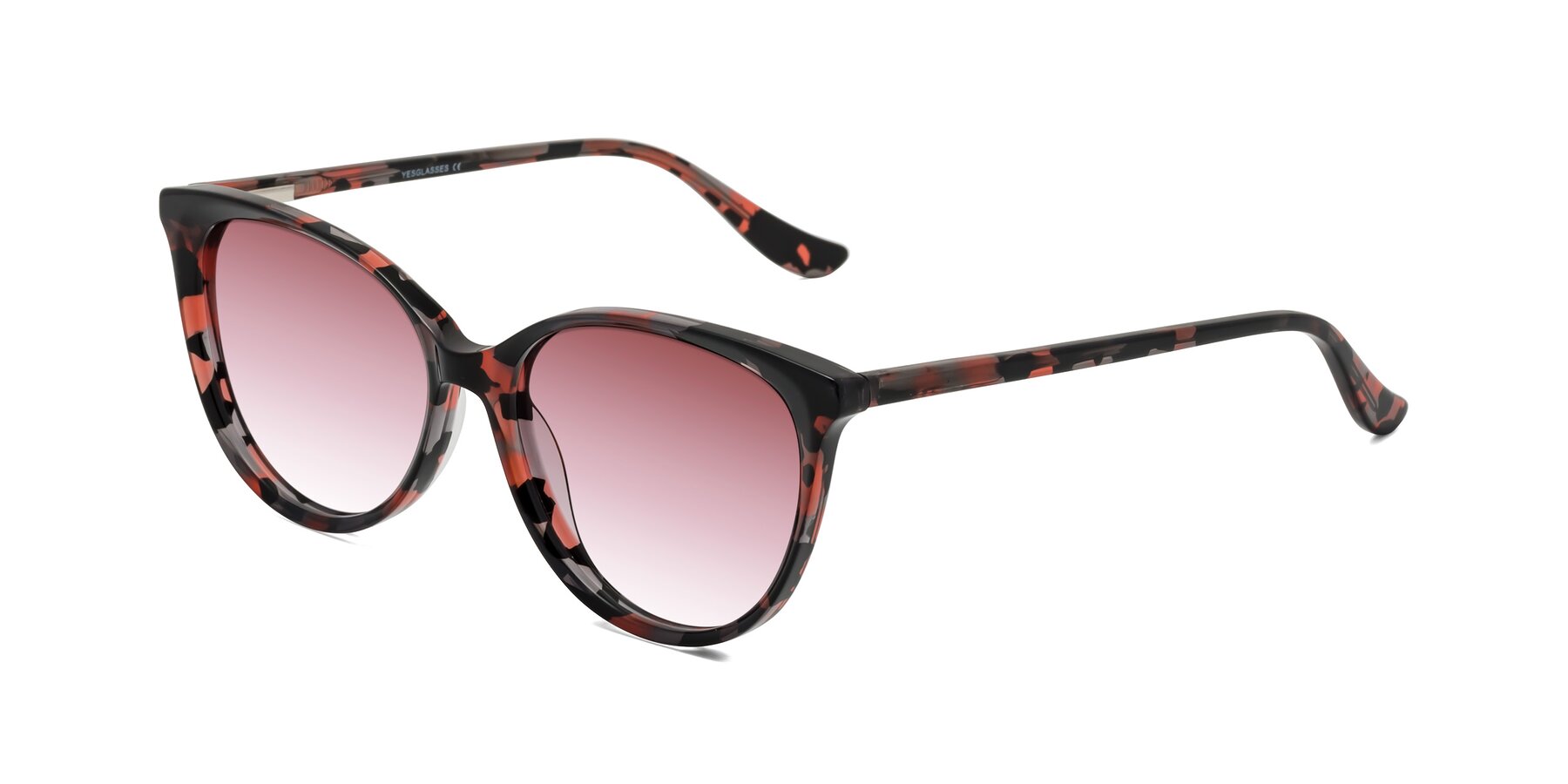 Angle of Maria in Red Tortoise with Garnet Gradient Lenses