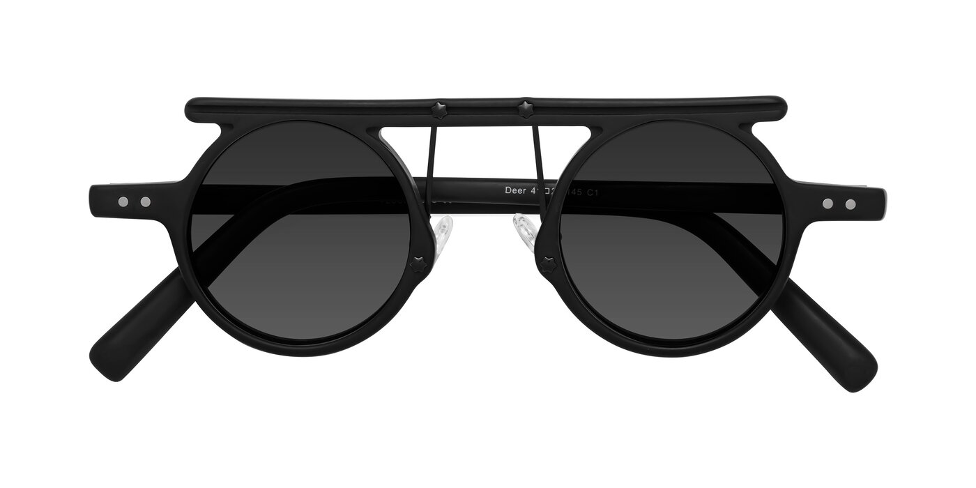 Deer - Matte Black Tinted Sunglasses