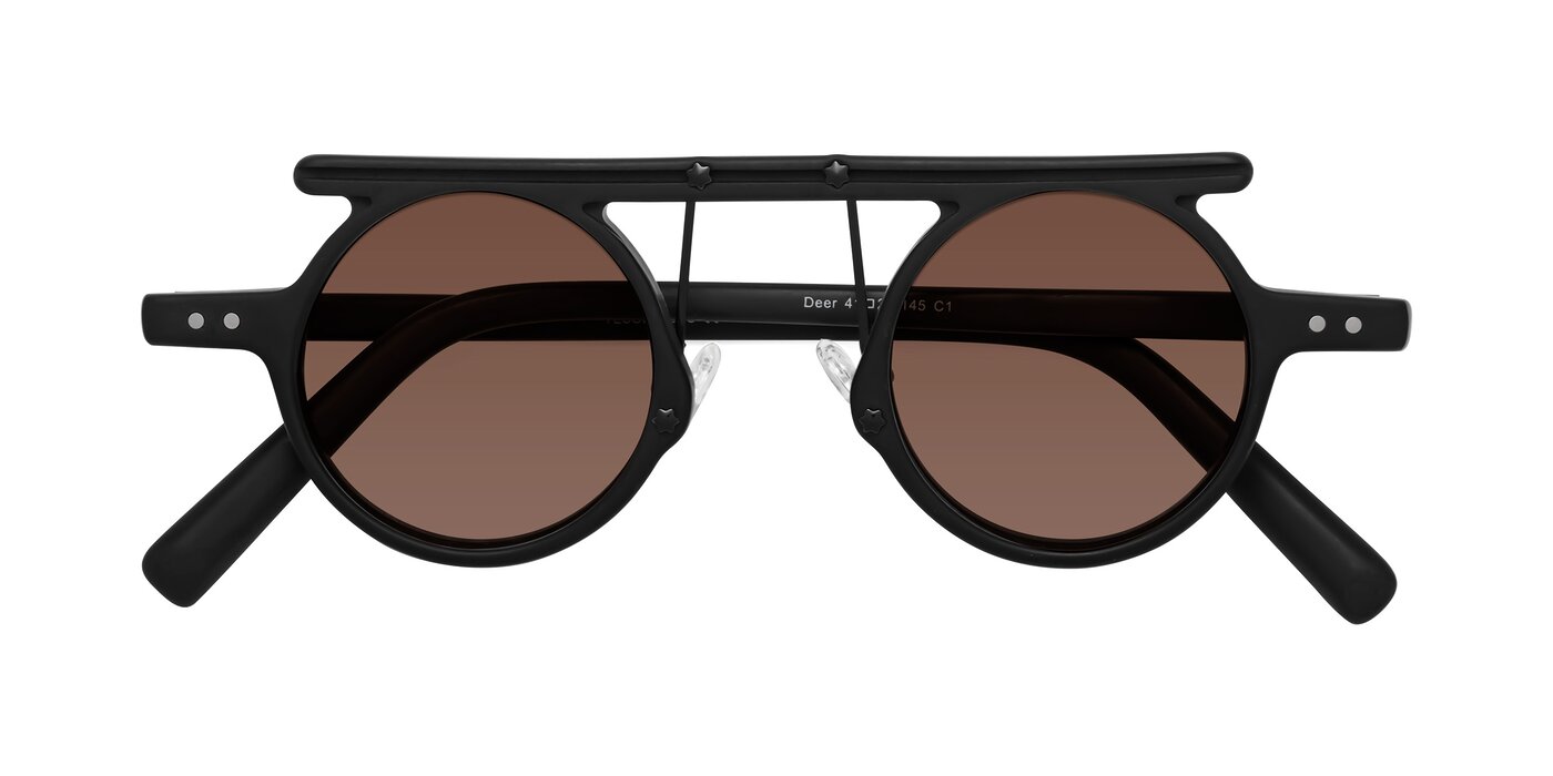 Deer - Matte Black Tinted Sunglasses